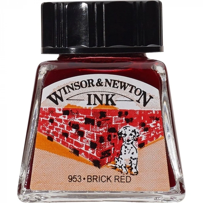 Winsor Newton Drawing Ink Çini Mürekkebi 14ml 040 Brick Red