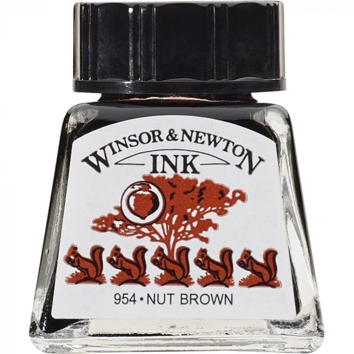 Winsor Newton Drawing Ink Çini Mürekkebi 14ml 441 Nut Brown