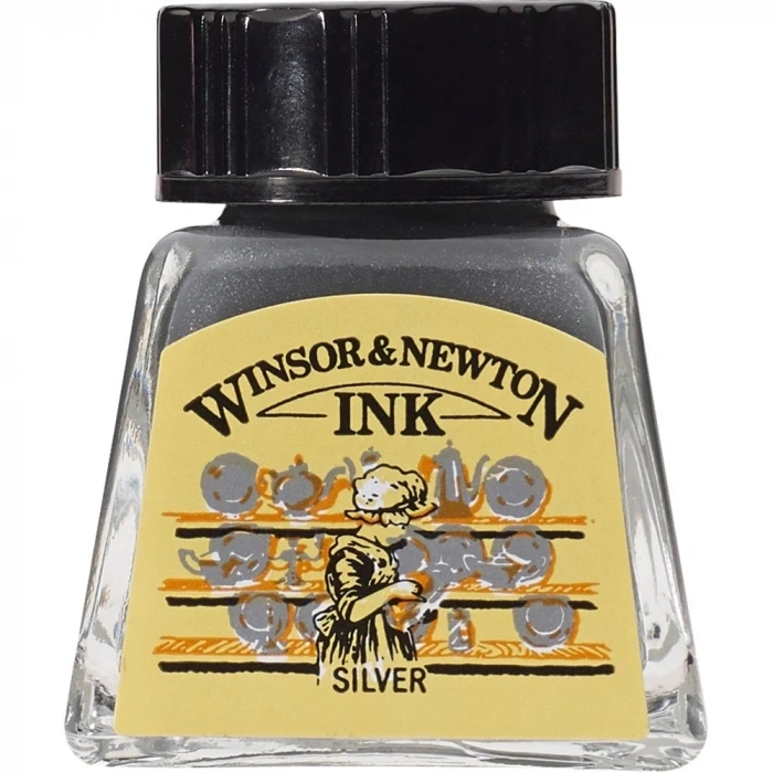 Winsor Newton Drawing Ink Çini Mürekkebi 14ml 617 Silver