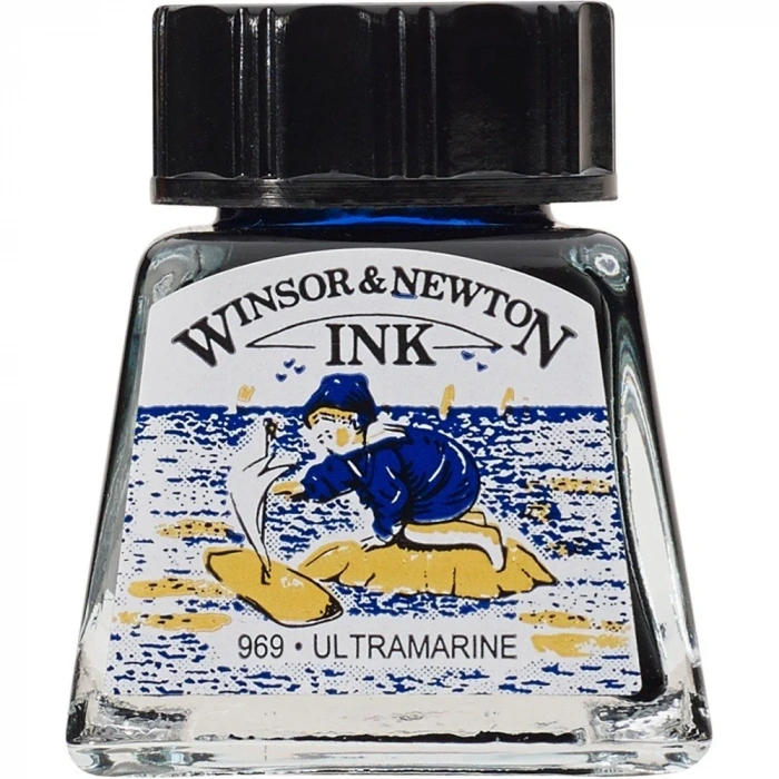 Winsor Newton Drawing Ink Çini Mürekkebi 14ml 660 Ultramarine