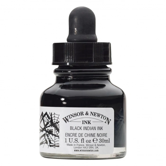 Winsor Newton İnk Çini Çizim Mürekkebi 30ml Siyah