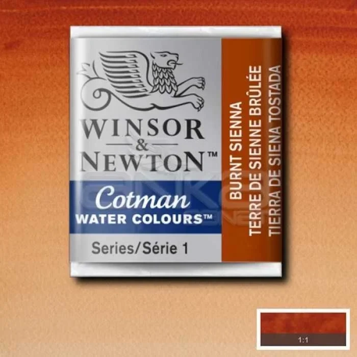 Winsor & Newton Tablet Sulu Boya No:074 Burnt Sienna