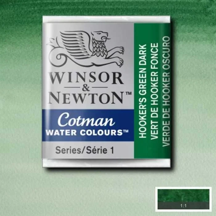 Winsor & Newton Tablet Sulu Boya No:312 Hookers Green Dark