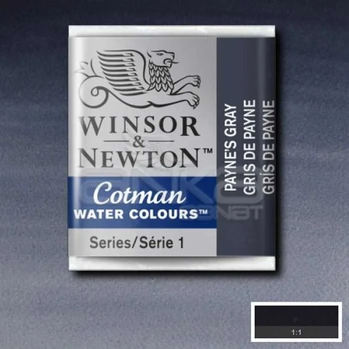 Winsor & Newton Tablet Sulu Boya No:465 Paynes Grey