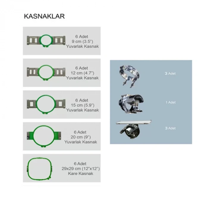 Wonyo WYQ1203 3 Kafa 12 İğne Nakış Makinesi (40Cm X 50Cm İşleme Alanı)