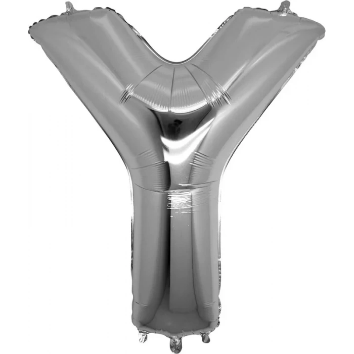 Y Harfi Gümüş Folyo Balon