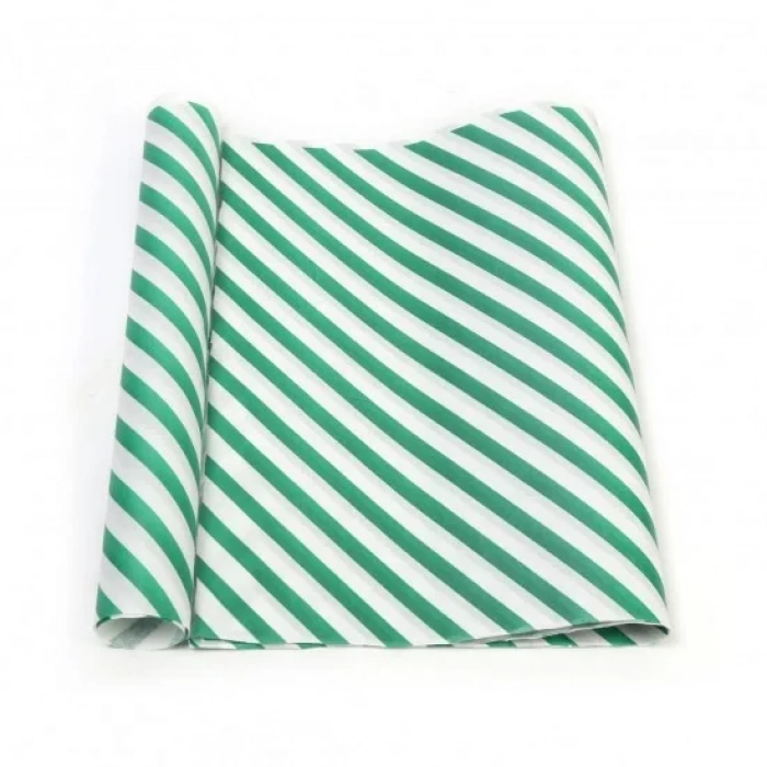 YEŞİL ÇİZGİ BASKILI 40GR İTHAL BEYAZ SÜLFİT AMBALAJ KAĞIDI 70X100CM 10 kg