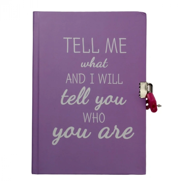 Yıldız Sert Kapak 14x20cm 80yp Kids Seri Hatıra Defteri Çizgili Kilitli Tell Me