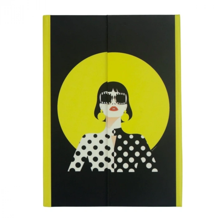 Yıldız Sert Kapak 14x20cm 80yp Magnet Seri Puantiyeli Çizgisiz