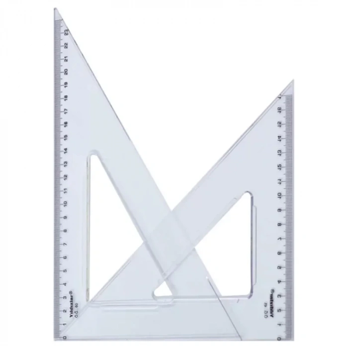 Yıldızlar 45-60 Ekonomik Gönye Seti 30 Cm. Kod.136