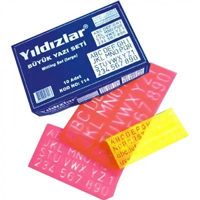 Yıldızlar Büyük Harf Yazı Seti 3lü Kod.114
