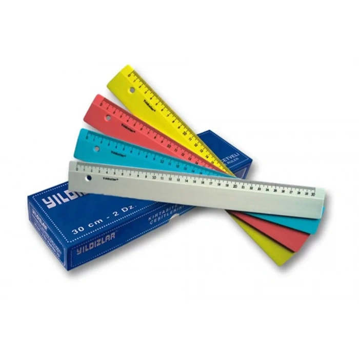 Yıldızlar Renkli Büro Cetveli 30 Cm. Kod.070