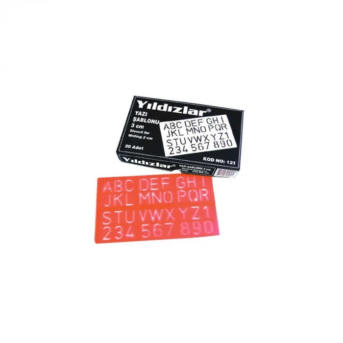 Yıldızlar Yazı Şablonu 3 cm