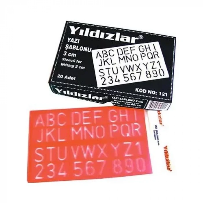 Yıldızlar Yazı Şablonu 3 Cm Kod.121