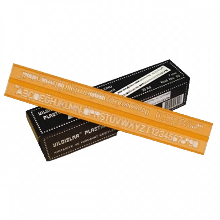 Yıldızlar Yazı Şablonu Teknik 7 MM 53