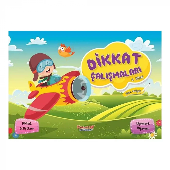 Yumurcak  Dikkat Çalışmaları (Çeşit2) Çiz-Sil  (Kalem Hediyeli)