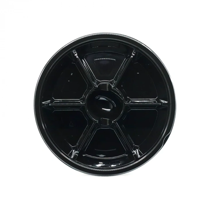 Yuvarlak 7 Bölmeli Siyah Kap - 50 Adet