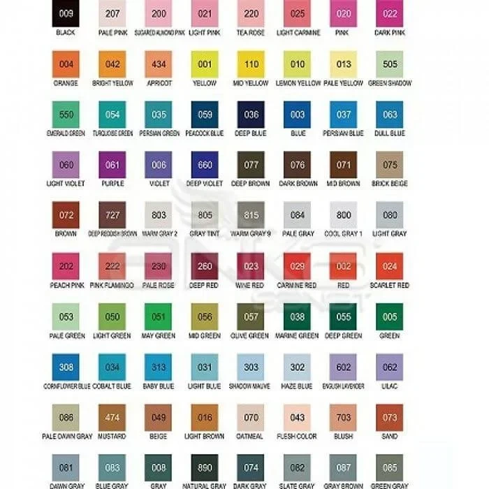 Zig Art & Graphic Twin Brush Pen Çift Uçlu Çizim Kalemi 80li Set Tut-80/80v