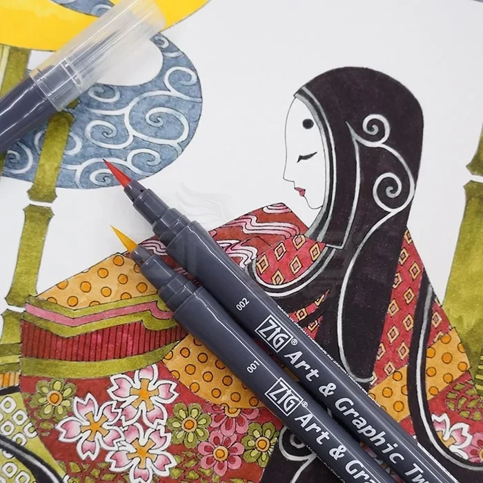 Zig Art & Graphic Twin Rb+f Çift Uçlu Çizim Kalemi 12li Set Tut-95/12vde
