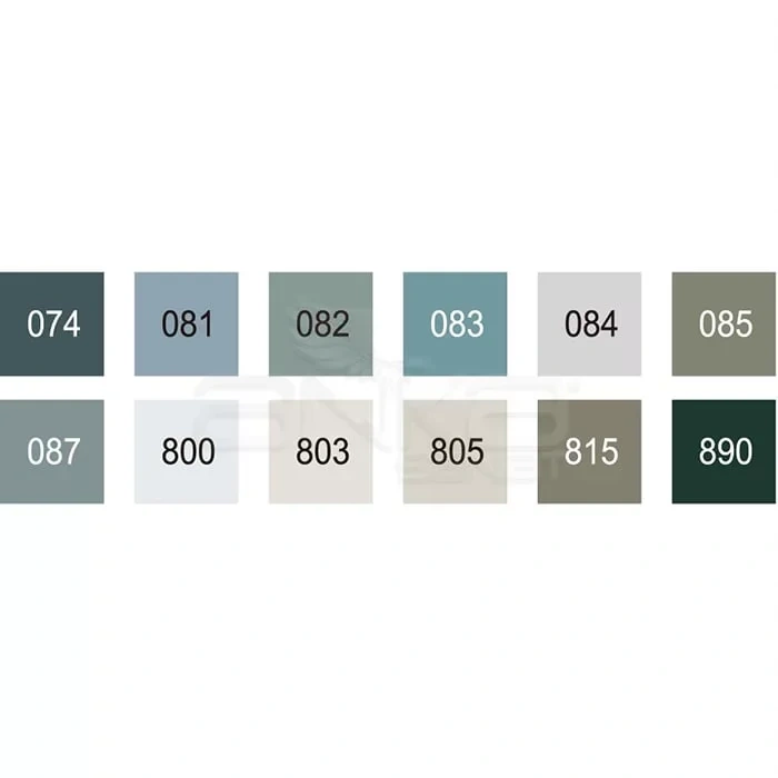 Zig Art & Graphic Twin RB+F Çift Uçlu Çizim Kalemi 12li Set TUT-95/12VGR