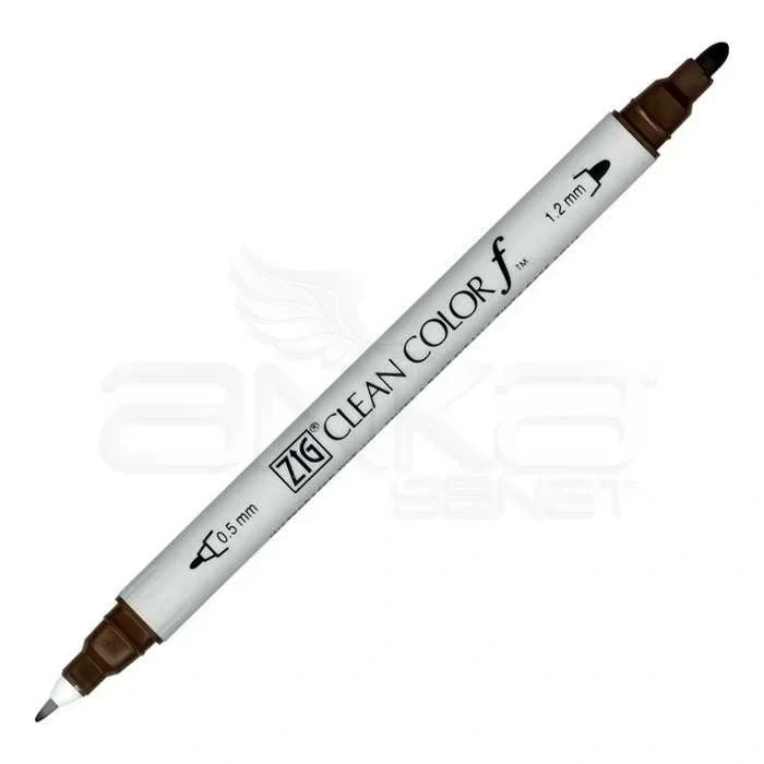 Zig Clean Color f Çift Uçlu Marker Kalem Dark Brown 062