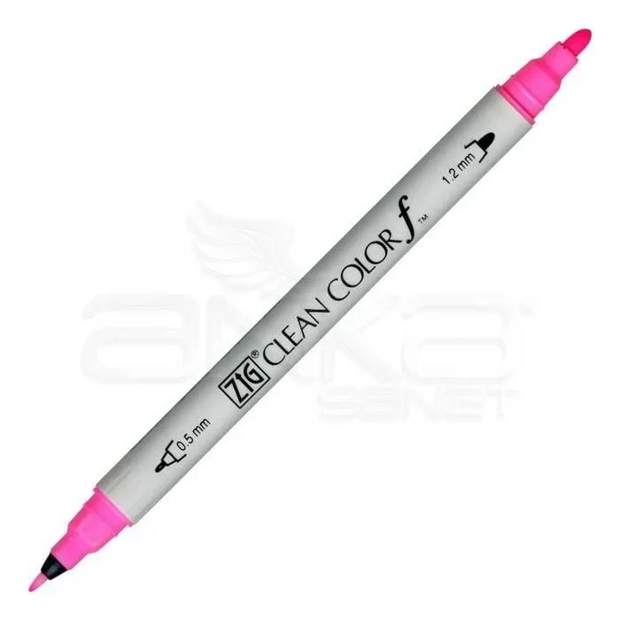Zig Clean Color f Çift Uçlu Marker Kalem Fluorescent Pink 003