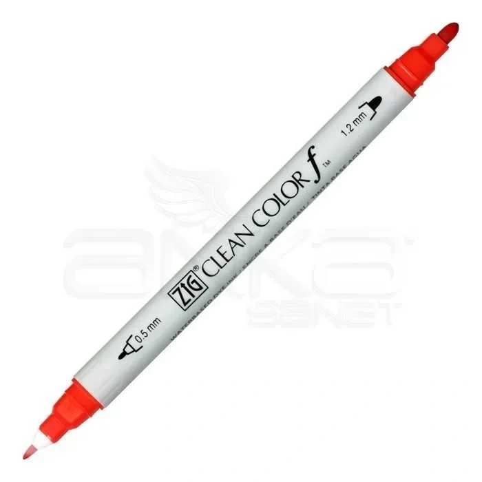 Zig Clean Color f Çift Uçlu Marker Kalem Red 020