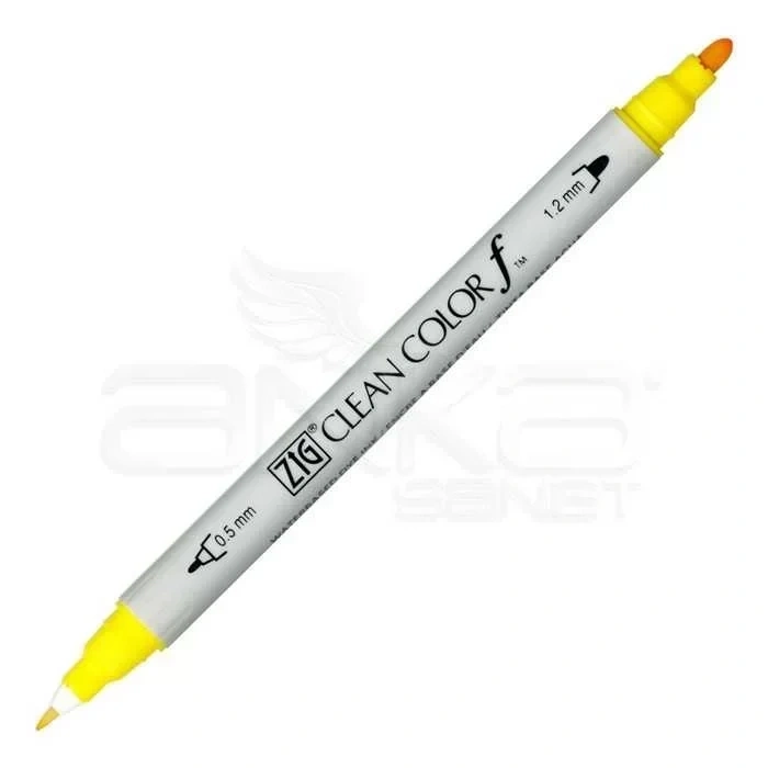 Zig Clean Color f Çift Uçlu Marker Kalem Yellow 050