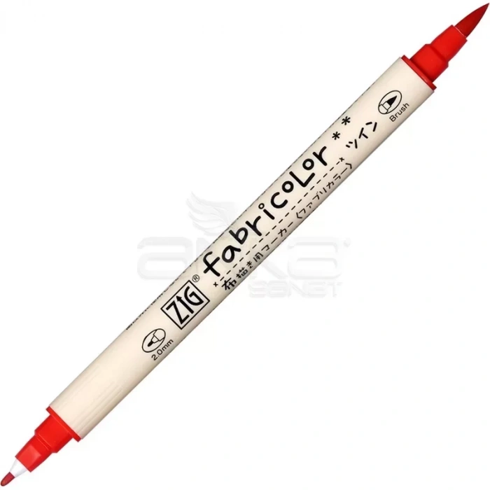 Zig Fabricolor Twin Çift Uçlu Kumaş Boyama Kalemi 020 Red