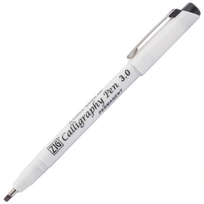 Zig Kaligrafi Kalemi Permanent PCA-310/010 3.0mm Siyah