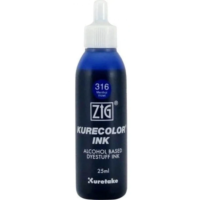 Zig Kurecolor Ink Alkol Bazlı Mürekkep 25ml 319 (316) Menthol Violet