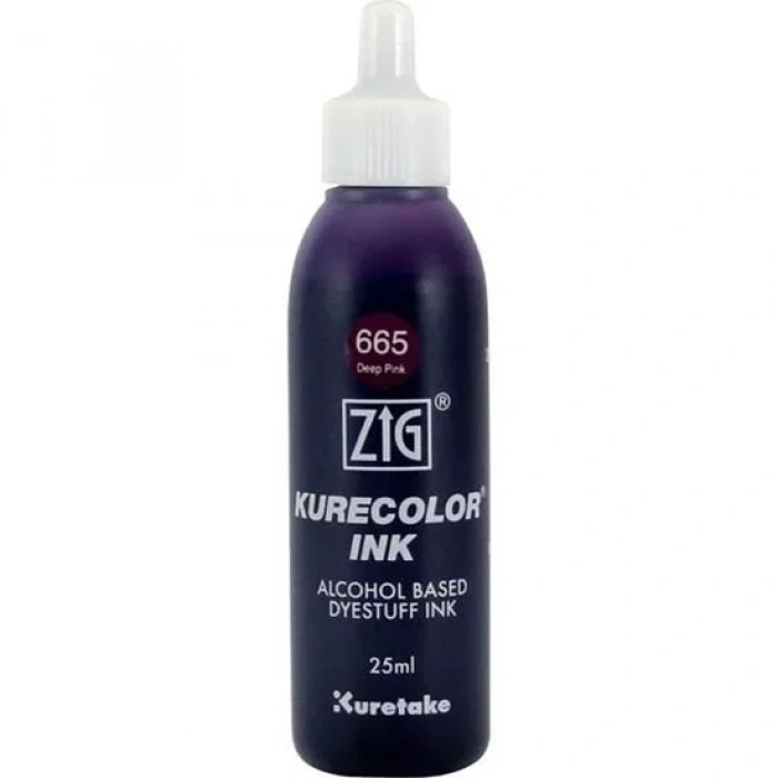Zig Kurecolor Ink Alkol Bazlı Mürekkep 25ml 665 Deep Pink