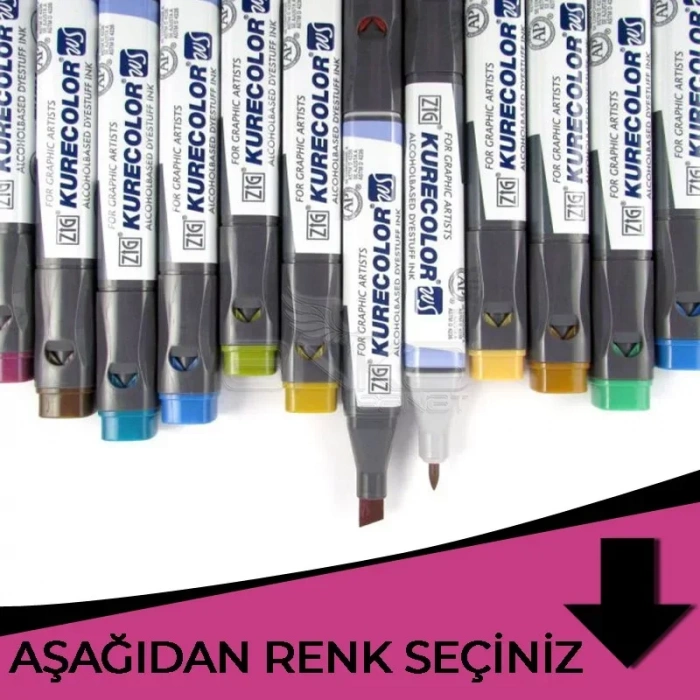 Zig Kurecolor KC3000 Twin S Marker Pembe Tonlar
