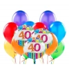 40 Yaş Rengarenk Balon Demeti 23 Adet