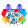 50 Yaş Rengarenk Balon Demeti 23 Adet