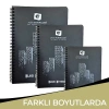 Alex Schoeller Black Notebook Siyah Defter Spiralli 120g 60 Yaprak