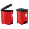 Ark 1380 Pedallı Çöp Kovası 9lt Kırmızı