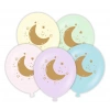 Ay Ve Yıldızl Altın Renk Baskılı 6 Lı Latex Balon