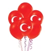 Ay Yıldız Kırmızı Renk 10 Adet Balon