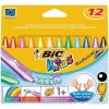 Bic Kids Plastidecor Triangle Elleri Kirletmeyen Üçgen Jumbo Mum Pastel Boya 12 Renk