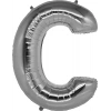 C Harfi Gümüş Folyo Balon