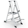 Çağsan Tekerlekli Profesyonel Alüminyum Katlanır Platformlu Merdiven 2+1 Basamaklı - VE2
