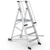 Çağsan Tekerlekli Profesyonel Alüminyum Katlanır Platformlu Merdiven 3+1 Basamaklı - VE3