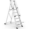 Çağsan Tekerlekli Profesyonel Alüminyum Katlanır Platformlu Merdiven 5+1 Basamaklı - VE5