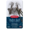 Derwent Graphic Dereceli Karakalem 12li Set 6b 4h Arası Tonlar