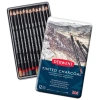 Derwent Tinted Charcoal Sulandırılabilen Renkli Füzen Kalem 12li Set