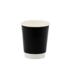 Double Wall Siyah Karton Bardak 8 oz - 500 Adet
