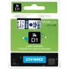 Dymo D1 Şerit Standart 12 MMx7 MT Beyaz Üzerine Mavi 45014 S0720540