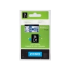 Dymo D1 Şerit Standart 24 MMx7 MT Beyaz Üzerine Mavi 53714