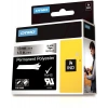 DYMO Rhino 18486 Polyester Şerit 12mmx5,5m Metalikgri/Siyah